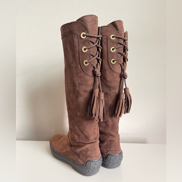 TOD’s BROWN RIDER BOOTS 7.5 - Picture 2 of 8